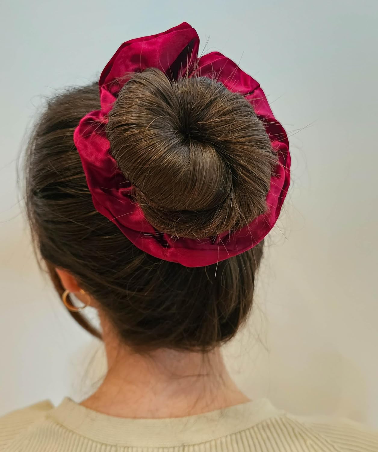 Large pure silk scrunchies