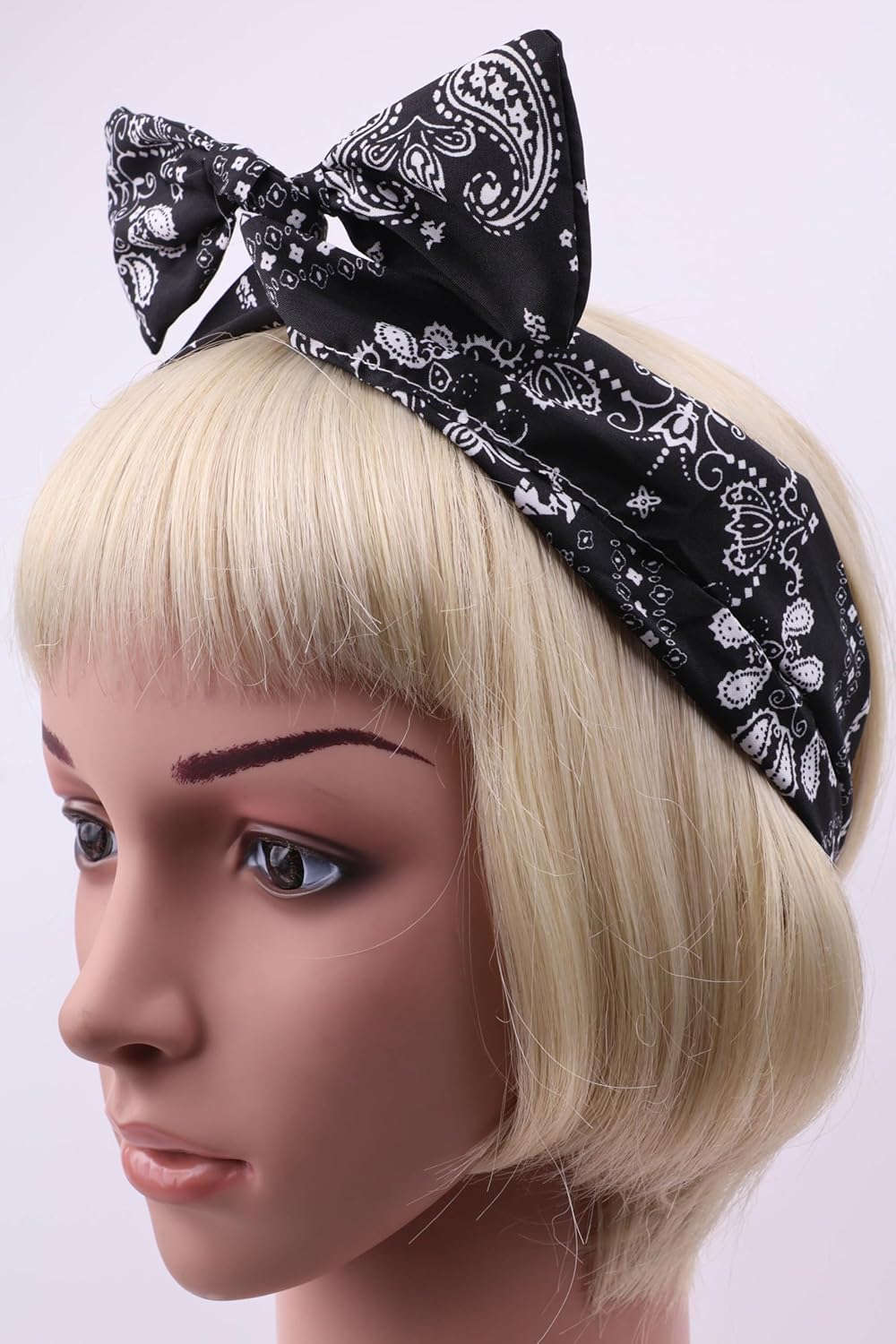 Paisley bandana printed bow knotted headband