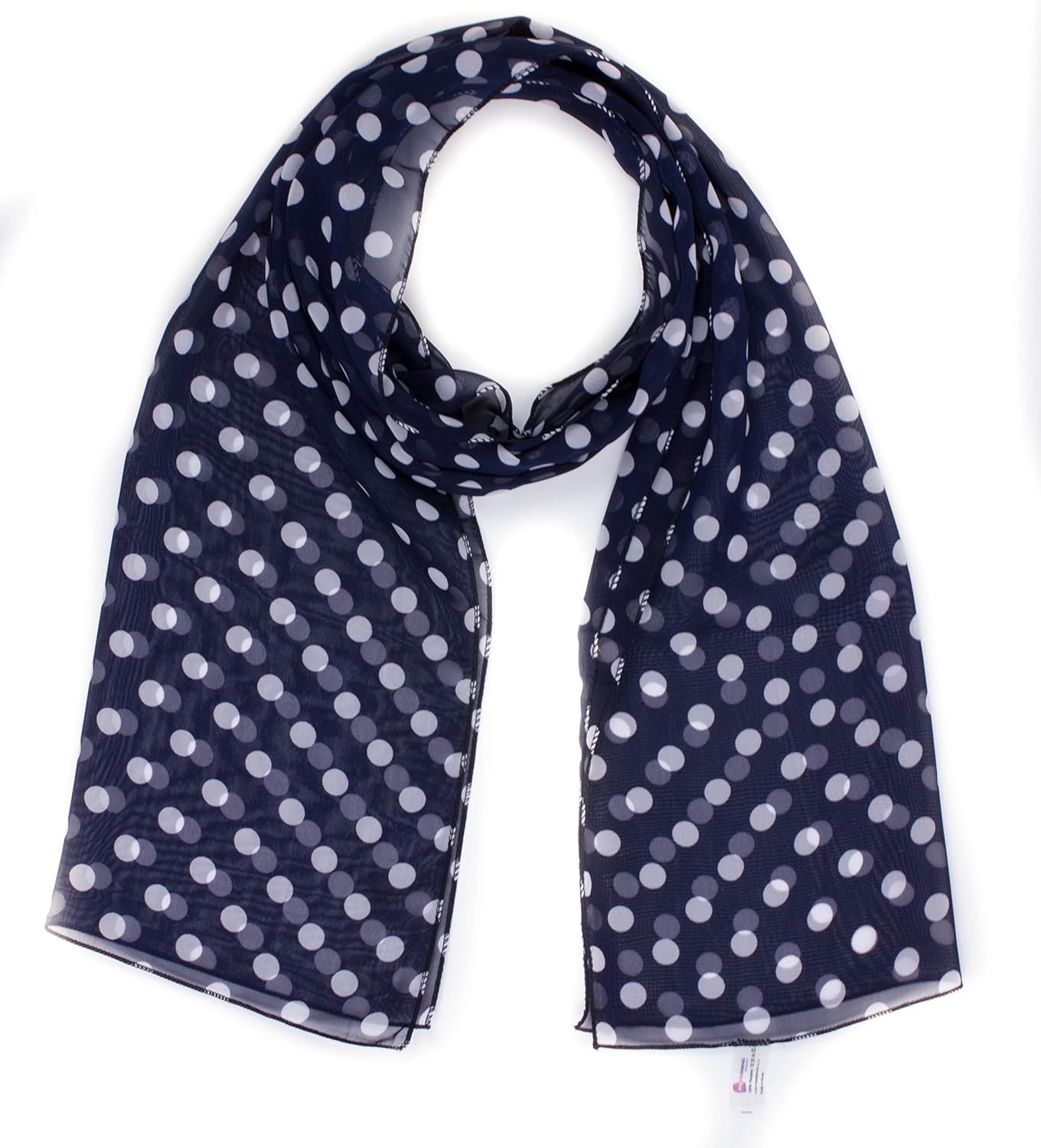 POLKA DOT CHIFON NECK WRAP