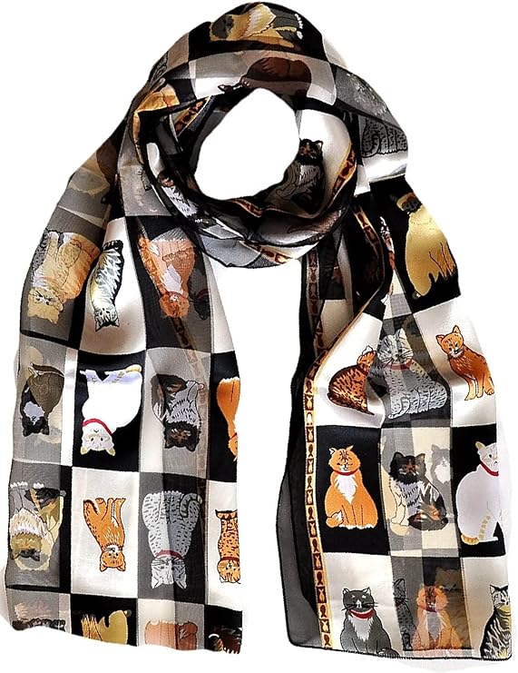 Cat printed scarves