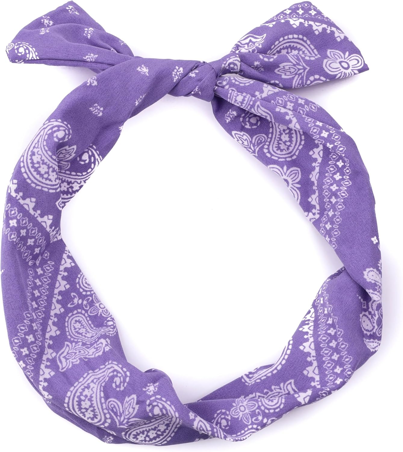 Paisley bandana printed bow knotted headband