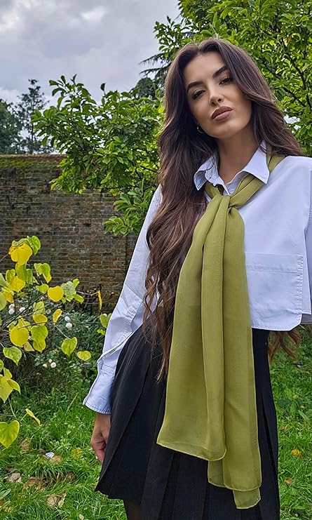 Classy plain chiffon scarf