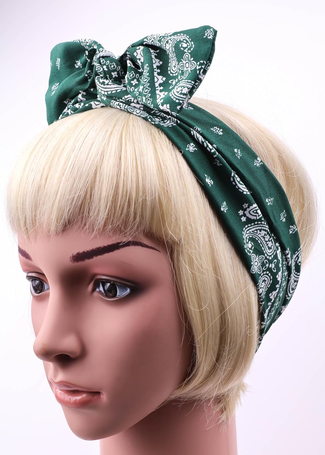 Paisley bandana printed bow knotted headband