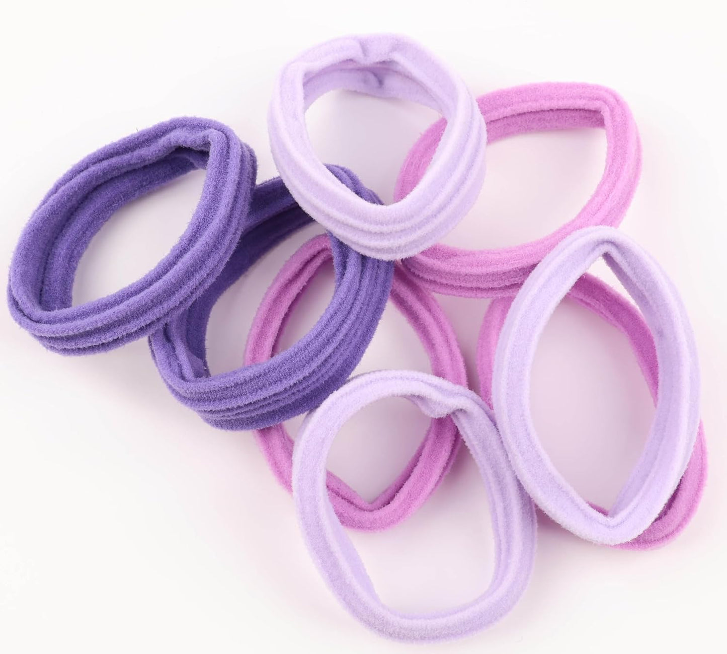 8pcs ribbed ponytail bands