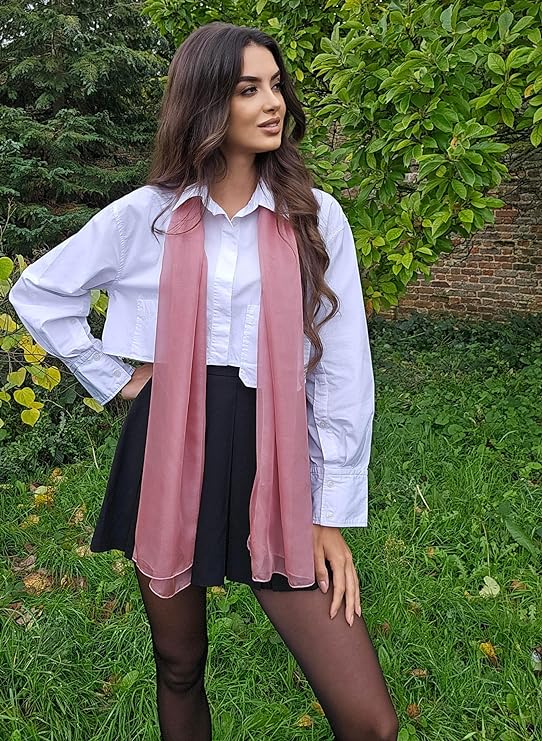 Classy plain chiffon scarf