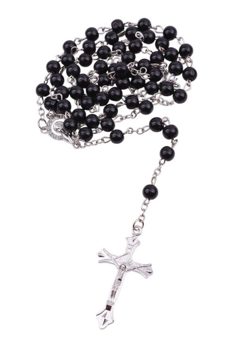 unisex Rosary Beads with cross pendant