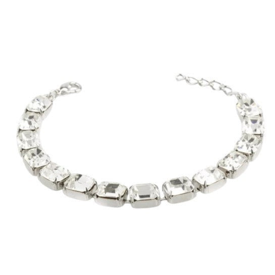 Classic rectangle Rhinestone bracelet