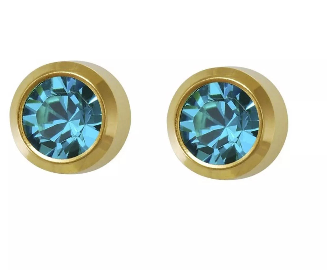 Studs for Sterile Ear Piercings Stud made of stainless steel Color of Bezel Earrings: Crystal