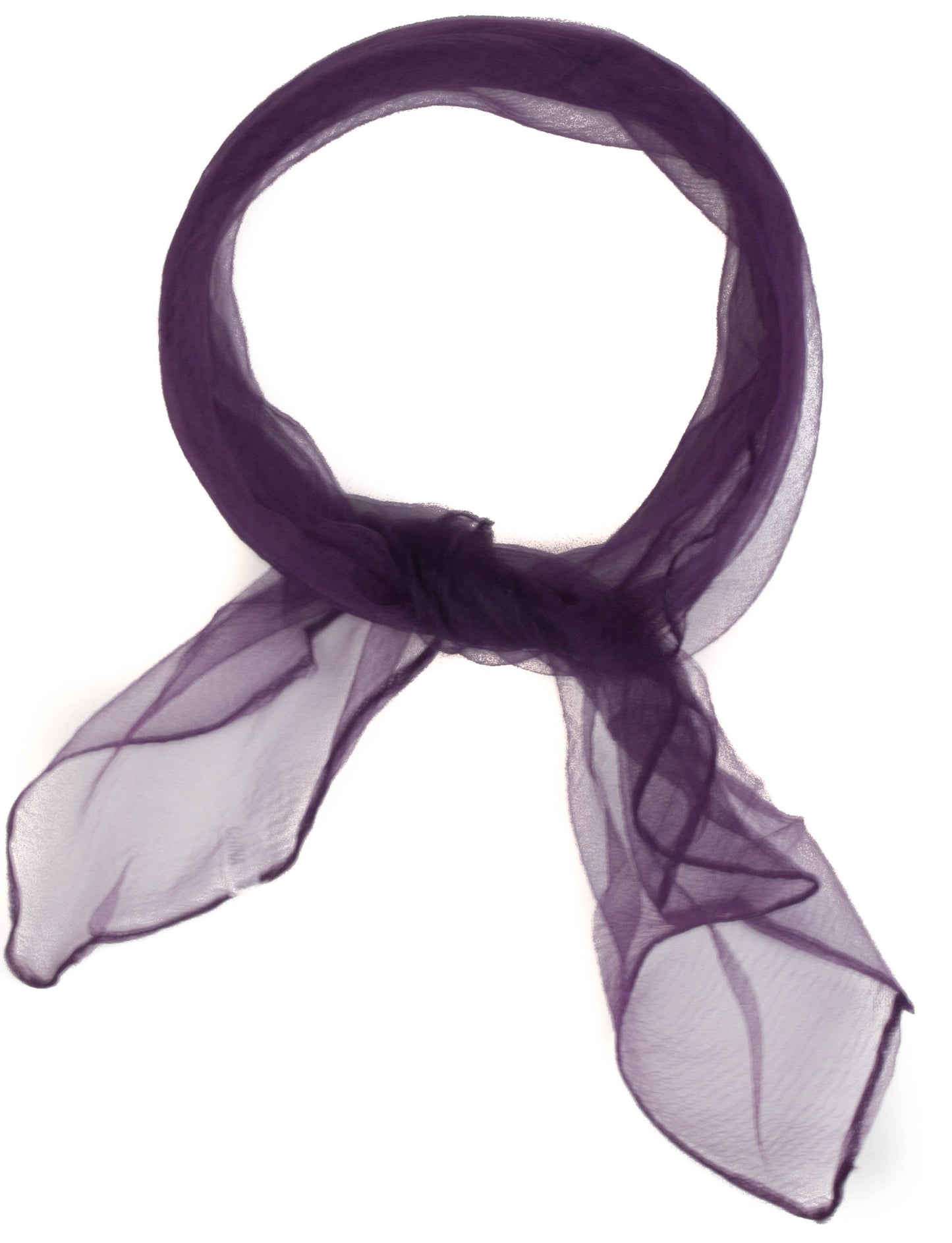 Square chiffon plain scarf