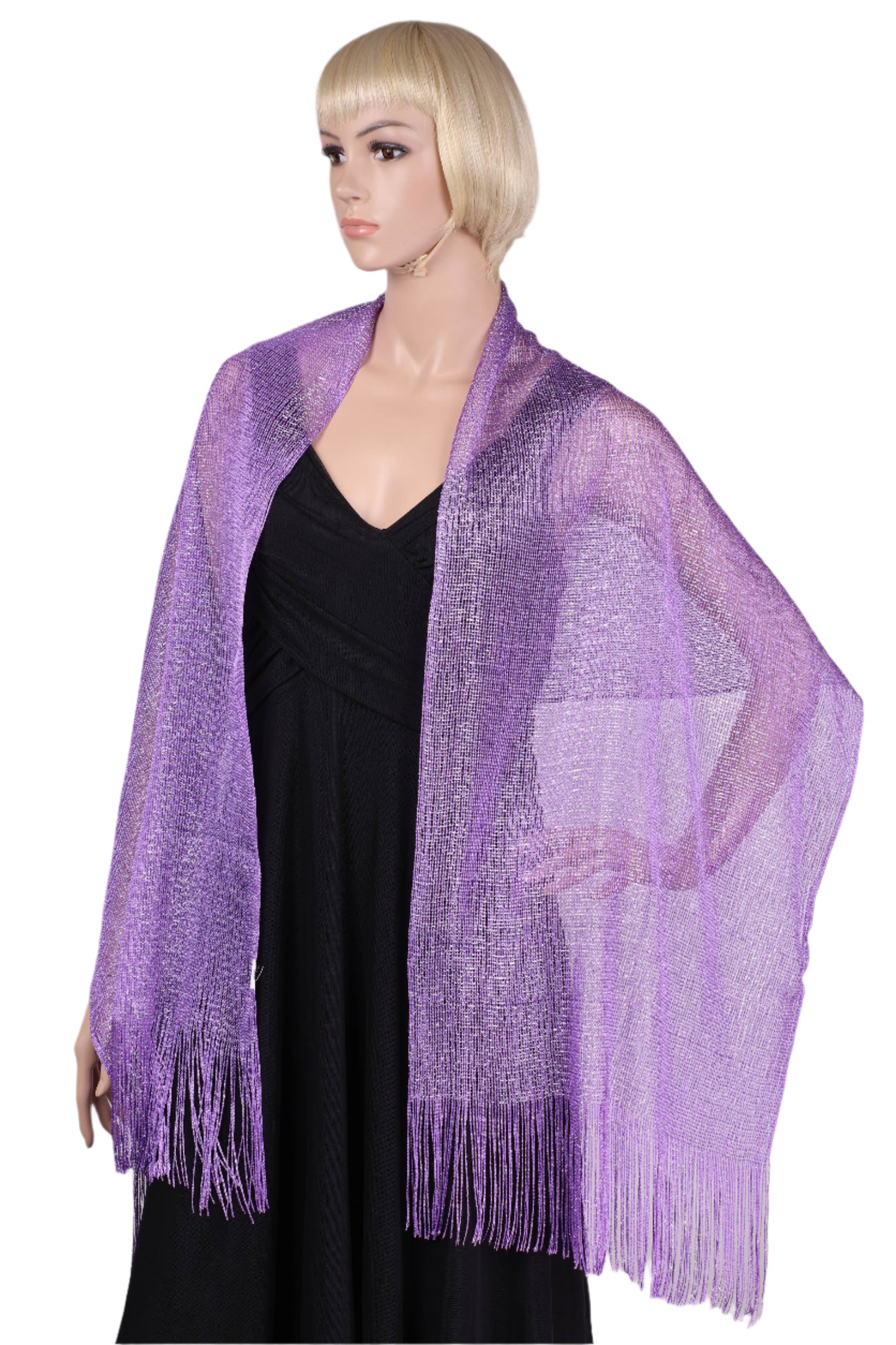 Metallic Lurex glitter scarf