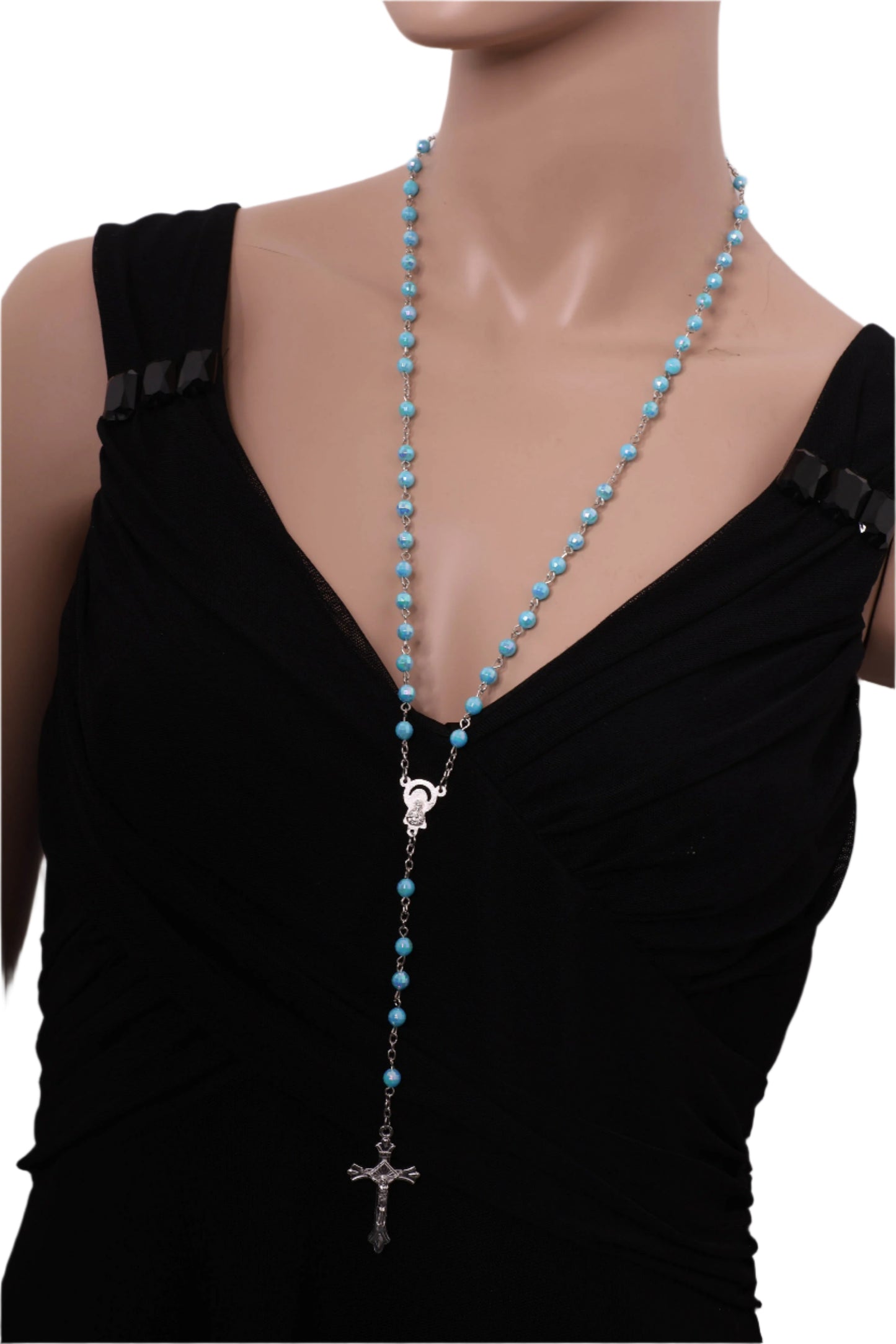 unisex Rosary Beads with cross pendant