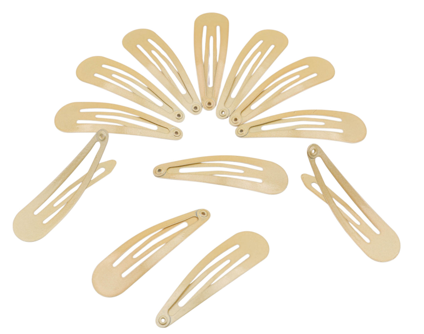 12 pcs Plain Snap Hair Clip Slider