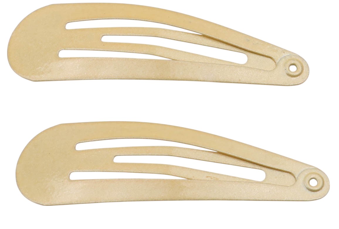12 pcs Plain Snap Hair Clip Slider