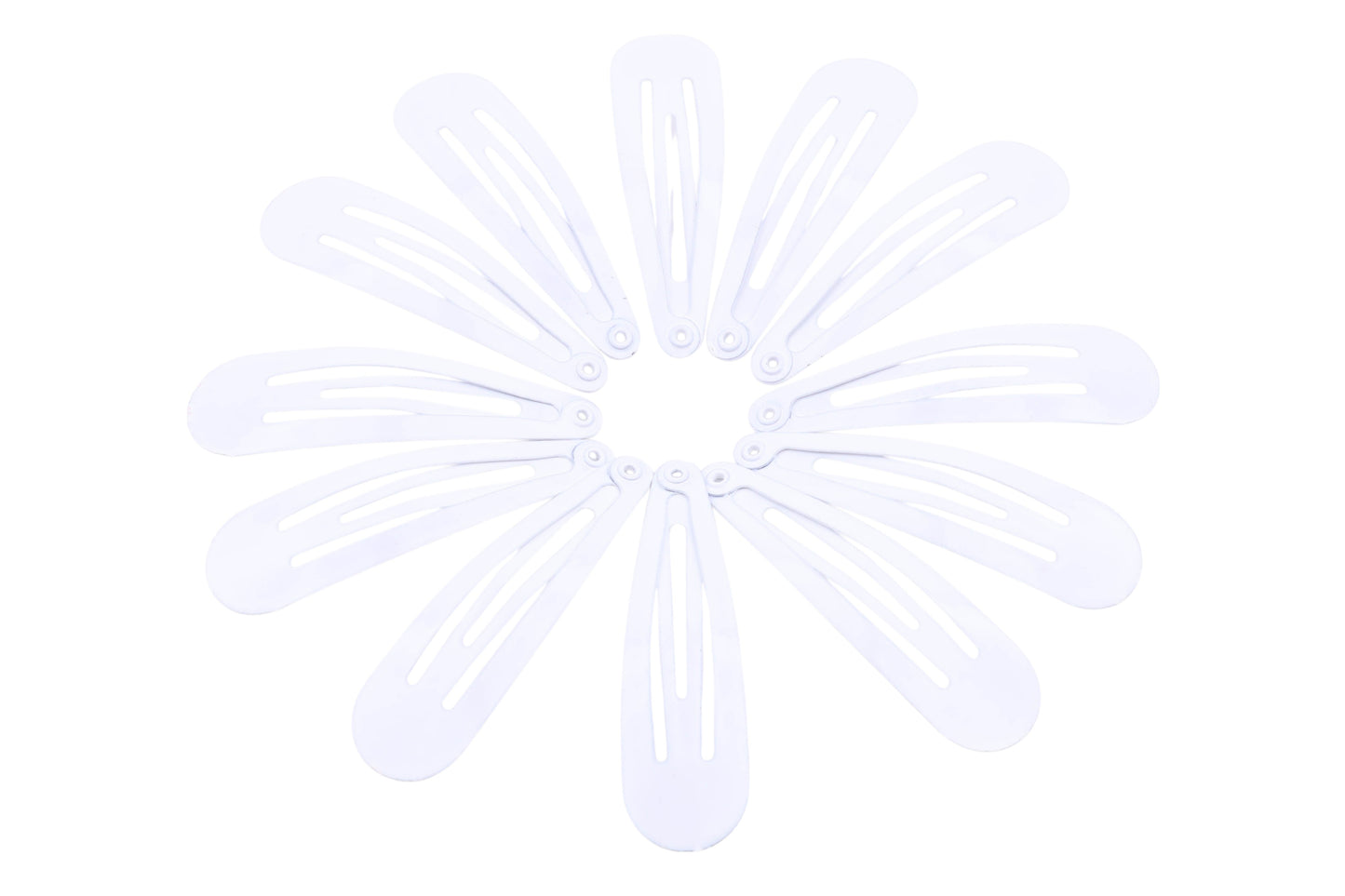 12 pcs Plain Snap Hair Clip Slider