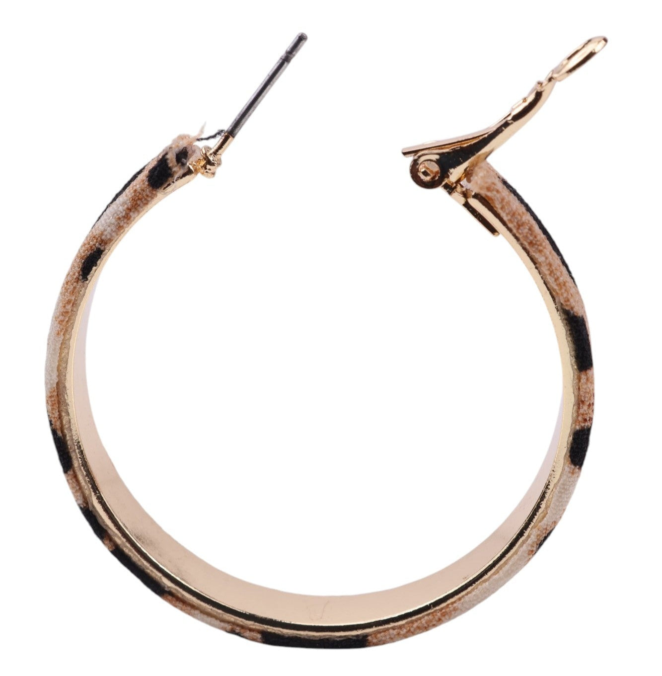 Leopard print hoops