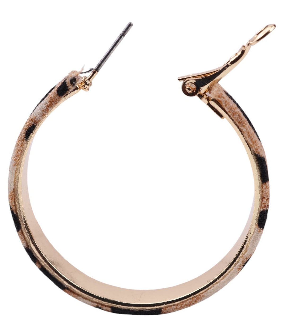 Leopard print hoops