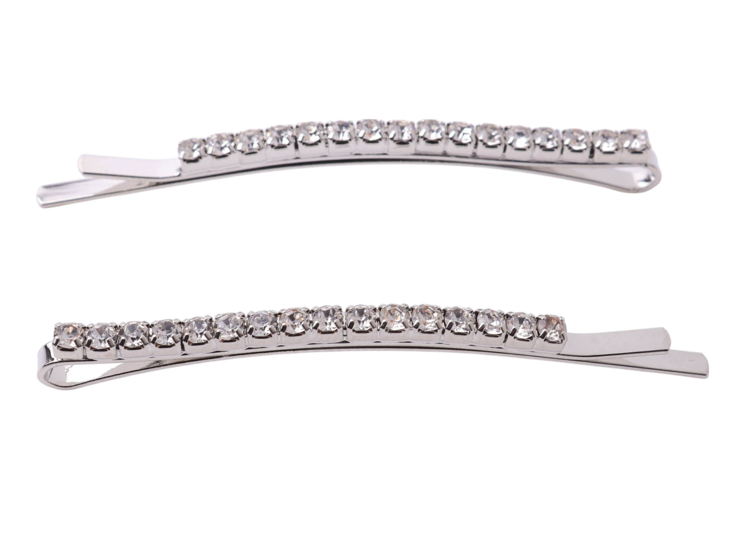 2Pcs Rhinestone bobby hair slider
