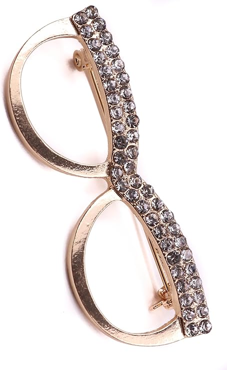 Opticians' Brooch Diamante Eyeglasses Pin for Spectacles Brooch