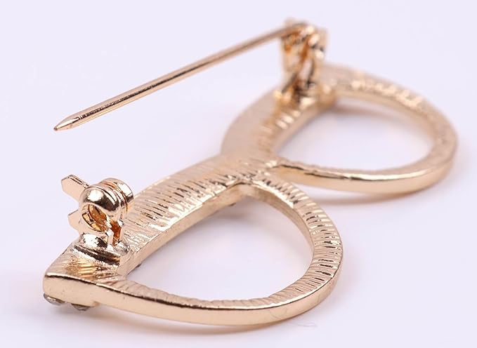 Opticians' Brooch Diamante Eyeglasses Pin for Spectacles Brooch