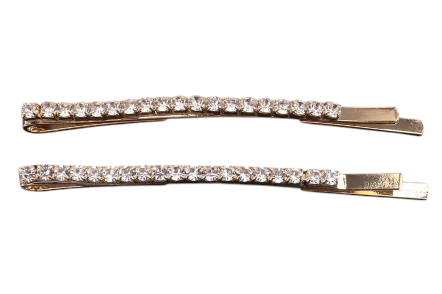 2Pcs Rhinestone bobby hair slider