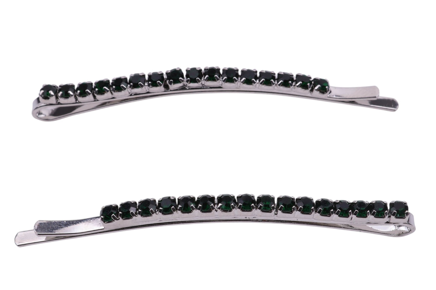 2Pcs Rhinestone bobby hair slider