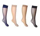 4 pairs- Women's knee highs 15 denier sheer socks