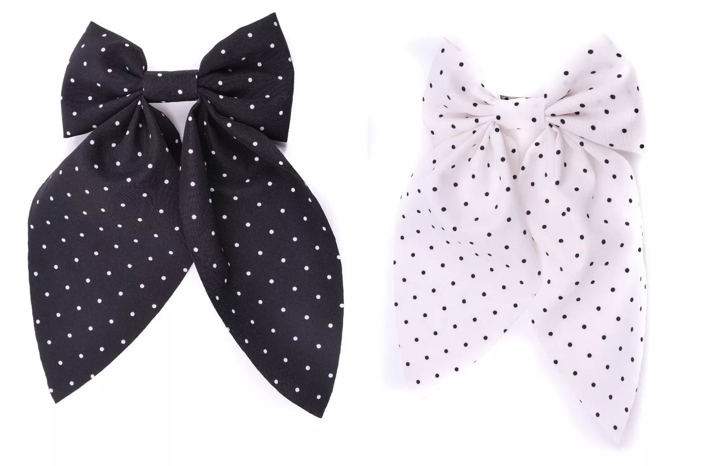 Mini polka dot Barrette bow