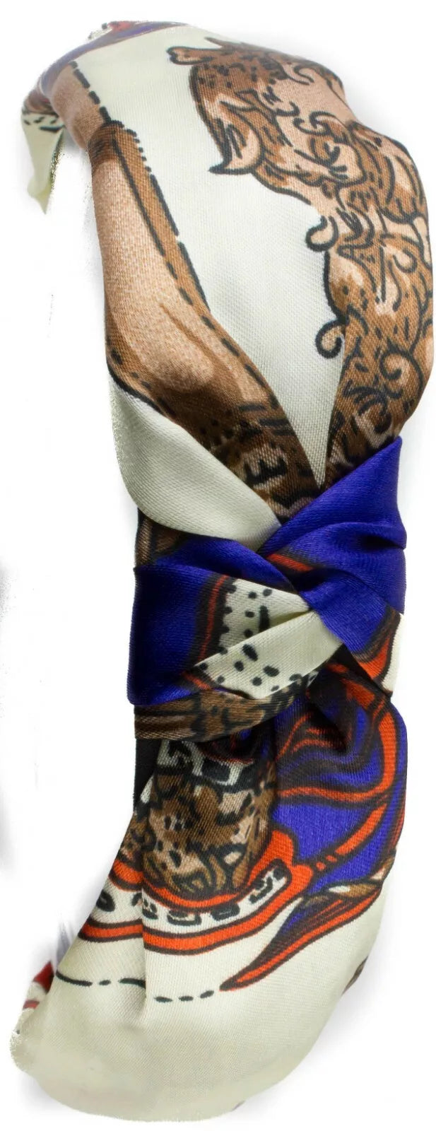 Retro print knotted headband