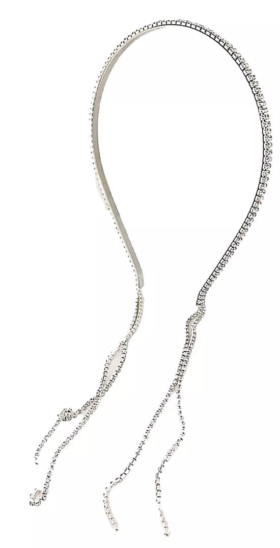 Chain crystal tassel headband
