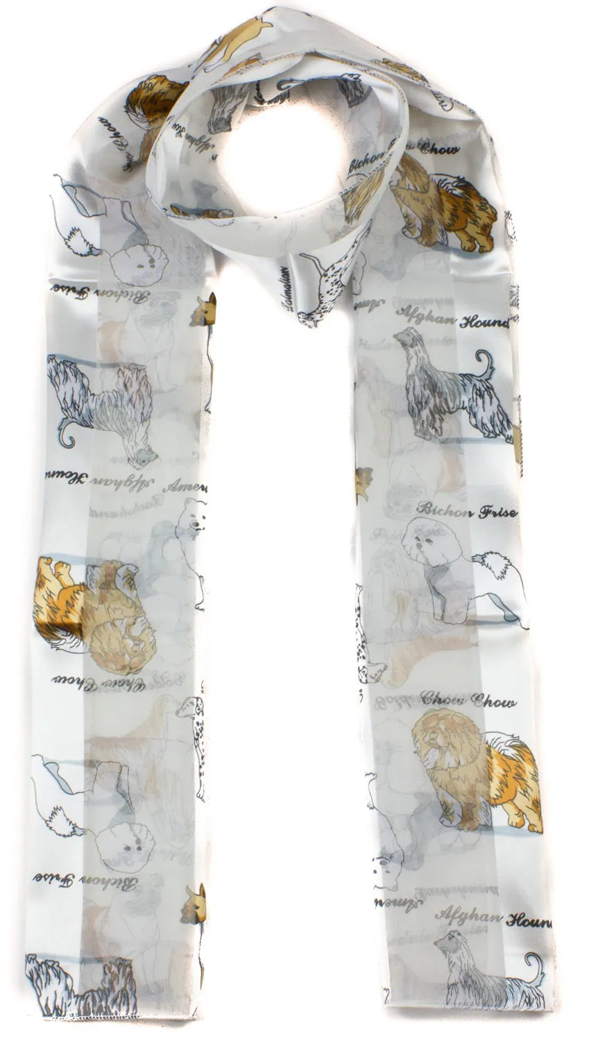 dog print striped scarf