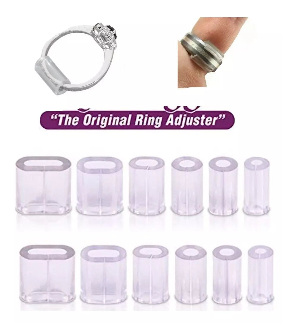 12PCS Transparent Ring Adjuster