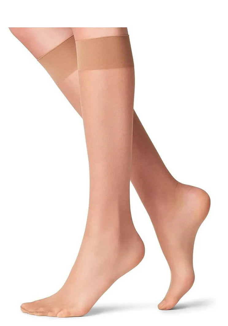 4 pairs- Women's knee highs 15 denier sheer socks