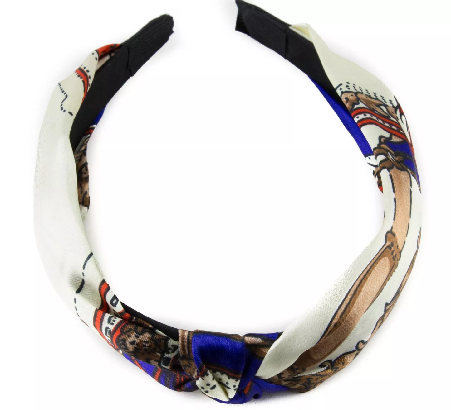Retro print knotted headband