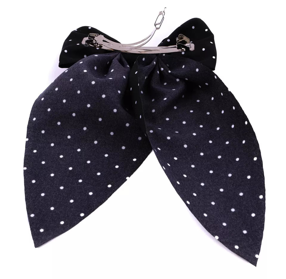 Mini polka dot Barrette bow