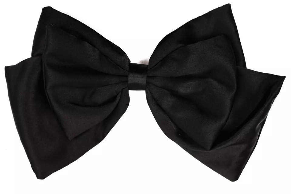 Silk satin plain Bow hair barrette