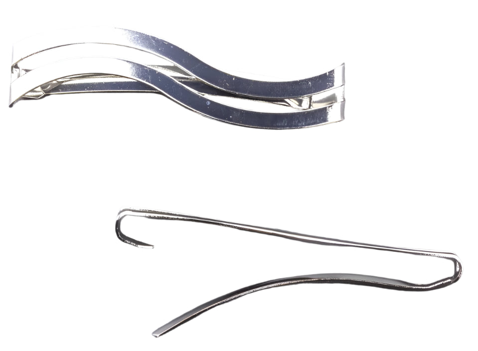 4 Pcs Double bar Wavy barrette hair clip