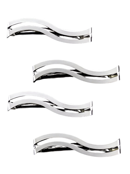 4 Pcs Double bar Wavy barrette hair clip