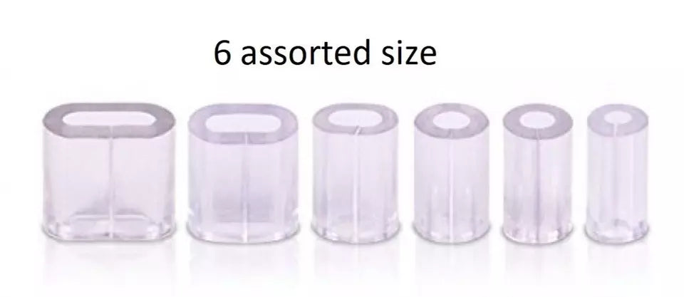 12PCS Transparent Ring Adjuster