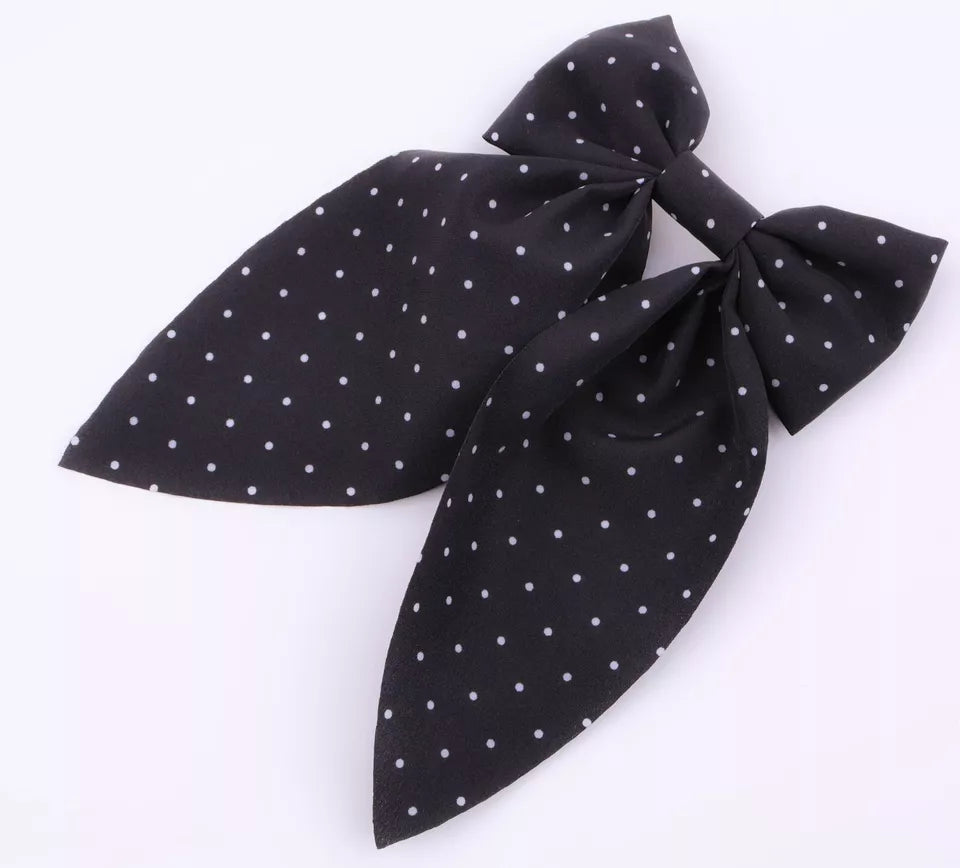 Mini polka dot Barrette bow