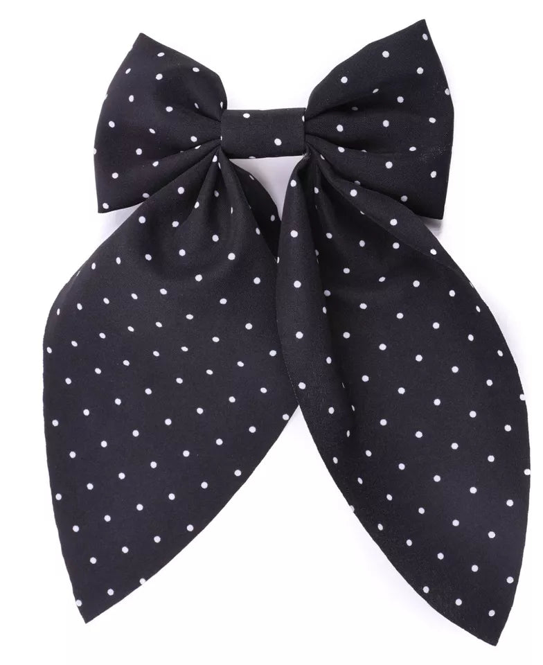 Mini polka dot Barrette bow