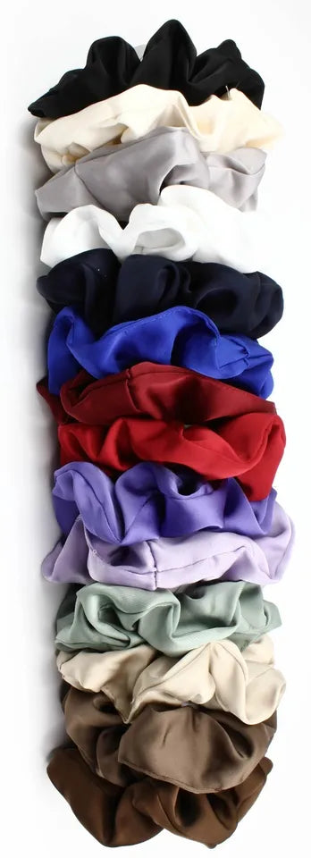 Large luxurious satin hair tie