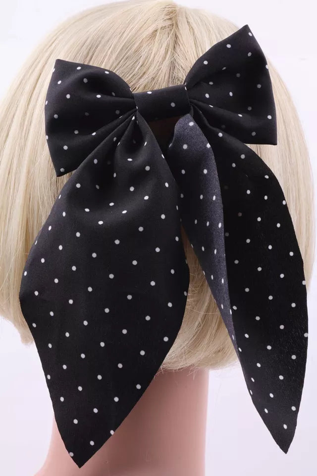 Mini polka dot Barrette bow
