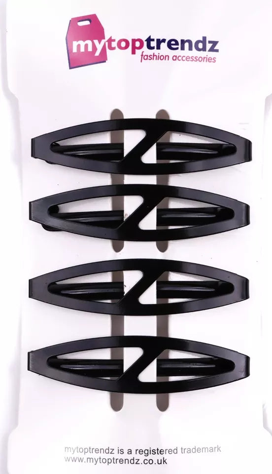 4pcs oval slash barrette Hair clip