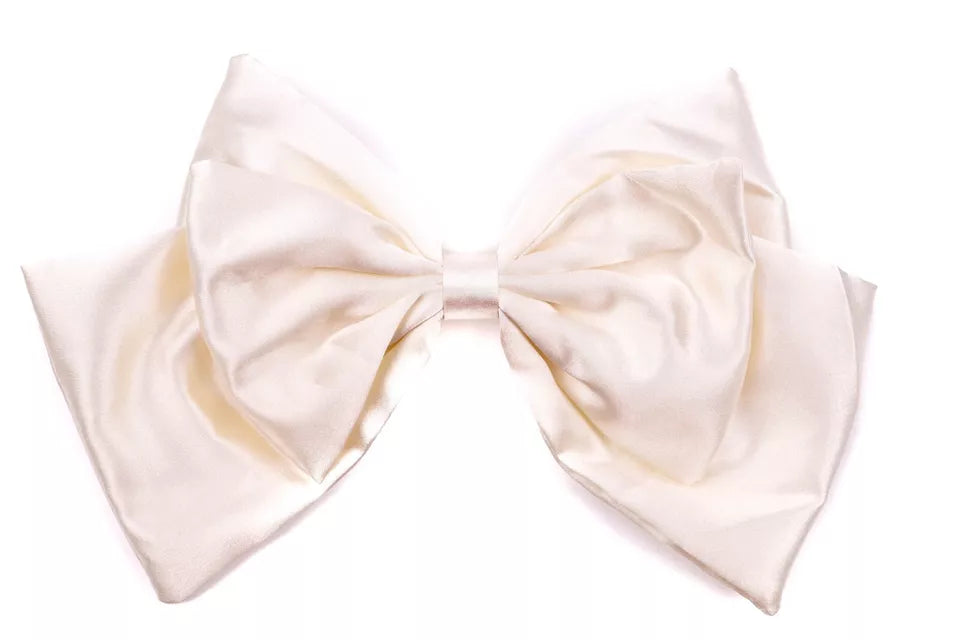 Silk satin plain Bow hair barrette