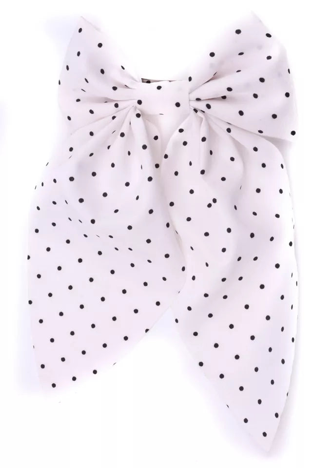 Mini polka dot Barrette bow