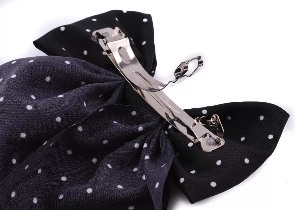 Mini polka dot Barrette bow