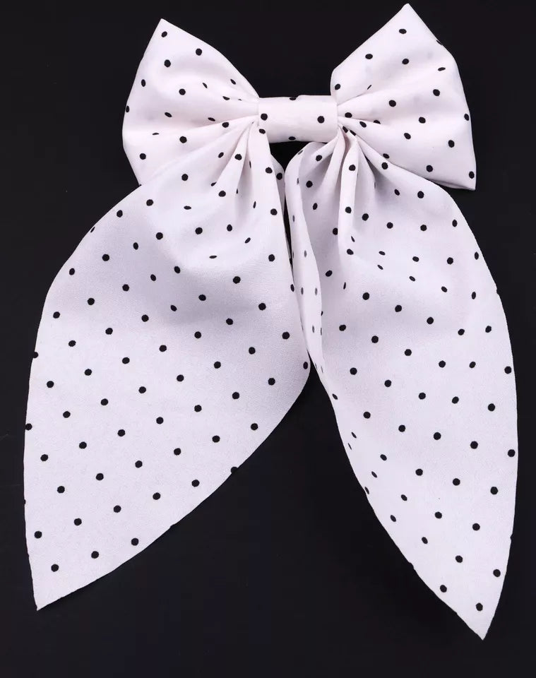 Mini polka dot Barrette bow