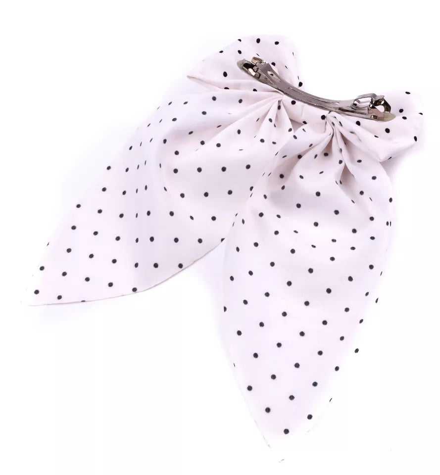 Mini polka dot Barrette bow