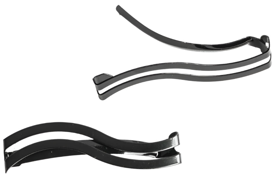 4 Pcs Double bar Wavy barrette hair clip