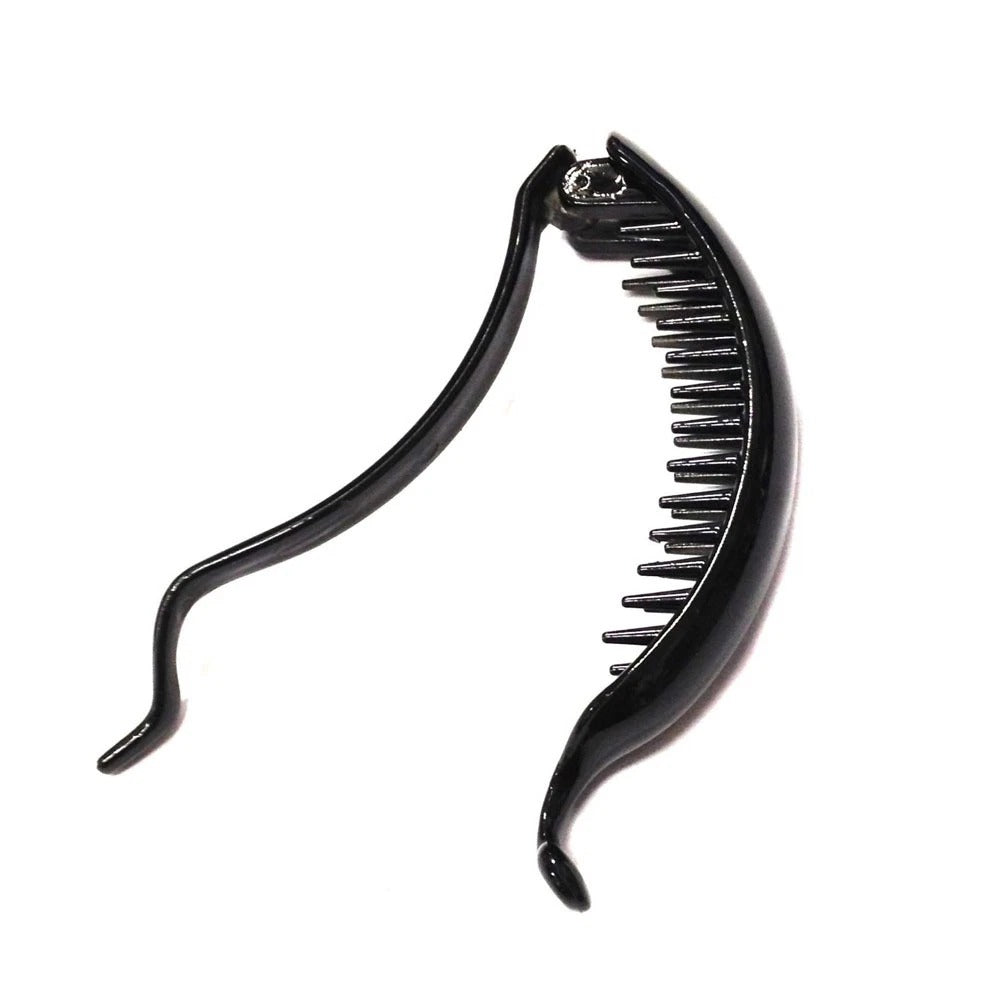 Mini Banana Hair Clip Small Ponytail Holder Ring Comb Plastic Hair Clip for Women